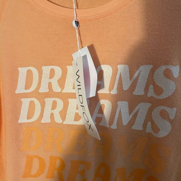 NWT Wildfox Dreams‎ Haley Raglan apricot wash, size XS - Picture 5 of 13